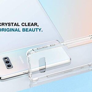 KIOMY Galaxy S10E Case Ultra Crystal Clear Shockproof Bumper Protective Phone Cover Hybrid Design Hard PC Back with Flexible TPU Raised Bezel & Enhanced Corners for Samsung Galaxy S10e Slim Fit Skin