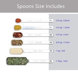 Stainless Steel Measuring Spoons and Cups Combo, Set of 13 Pieces, Stackable Set,Silver