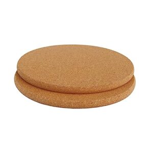 cork round trivets, 7.5 inches cork coaster for hot dishes, hot pots and pans holder, plant trivets outdoor decorative, 2-pack