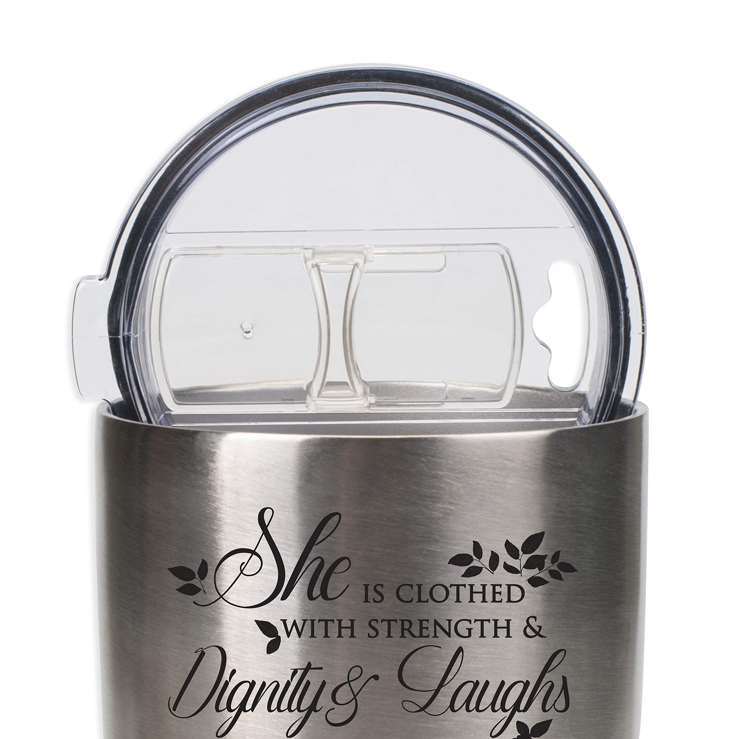 Elanze Designs Proverbs 31 Woman Leaves 30 Oz Stainless Steel Travel Mug with Lid