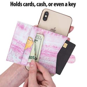 Cardly | Stick On Cell Phone Wallet and Card Holder for Phone Case | iPhone Compatible(Pink)