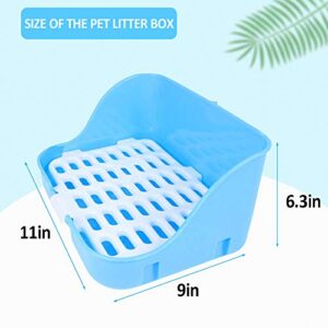 Rabbit Litter Box, Rat Litter Tray Ferret Potty Training Corner Litter Pan Cage Cleaner for Chinchillas Guinea Pigs