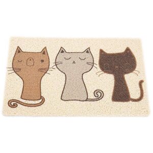 cat litter mat,super cute cat feeding placemat for puppy pet food catching,water-resistant,durable and easy to clean.