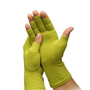 Dritz Supports During Crafting, Quilting, Sewing, Knitting, Household Duties Crafters Comfort Glove-Medium, Kiwi Green