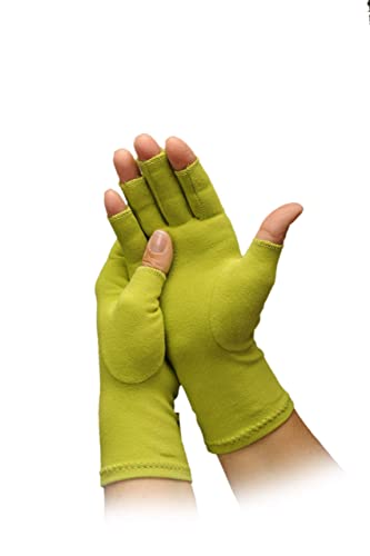 Dritz Supports During Crafting, Quilting, Sewing, Knitting, Household Duties Crafters Comfort Glove-Medium, Kiwi Green