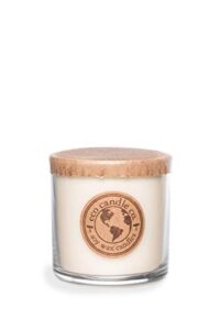 eco candle co. recycled candle, bourbon vanilla, 6 oz. - scents of bourbon, vanilla, tonka bean, cedarwood, & cardamom - 100% soy wax, no lead, kraft paper label & lid, hand poured, midwest soybeans