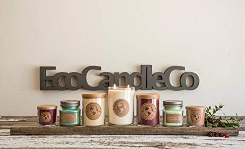 Eco Candle Co. Recycled Candle, Bourbon Vanilla, 6 oz. - Scents of Bourbon, Vanilla, Tonka Bean, Cedarwood, & Cardamom - 100% Soy Wax, No Lead, Kraft Paper Label & Lid, Hand Poured, Midwest Soybeans