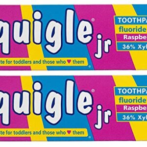 Squigle Jr Toothpaste (for Infants, Toddlers), Travel Toothpaste, Prevents Cavities, Canker Sores, Chapped Lips. Soothes, Protects Dry Mouths. Stops Tooth Sensitivity, No SLS - 2 Pack