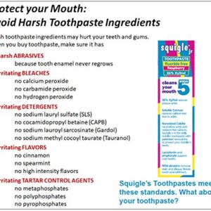 Squigle Jr Toothpaste (for Infants, Toddlers), Travel Toothpaste, Prevents Cavities, Canker Sores, Chapped Lips. Soothes, Protects Dry Mouths. Stops Tooth Sensitivity, No SLS - 2 Pack