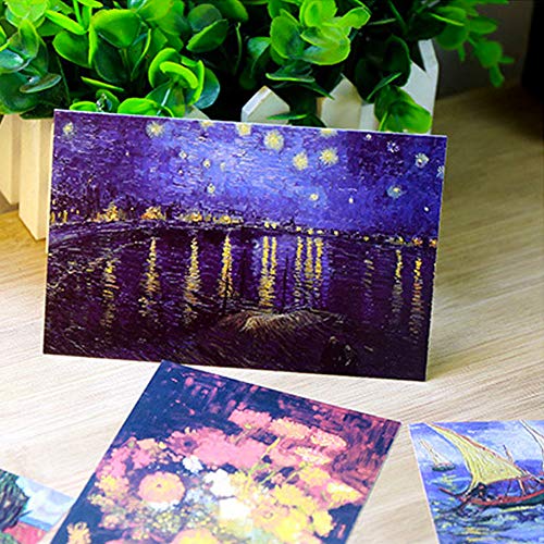 Postcards 30 Count Starry Night Van Gogh Postcard Self Mailer Postcards Mailing Side Travel Greeting Cards Famous Scenery Thanksgiving Traveling Cards Collection Postcards (Starry Night)