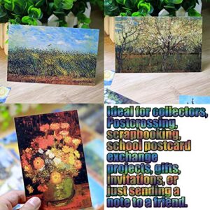 Postcards 30 Count Starry Night Van Gogh Postcard Self Mailer Postcards Mailing Side Travel Greeting Cards Famous Scenery Thanksgiving Traveling Cards Collection Postcards (Starry Night)