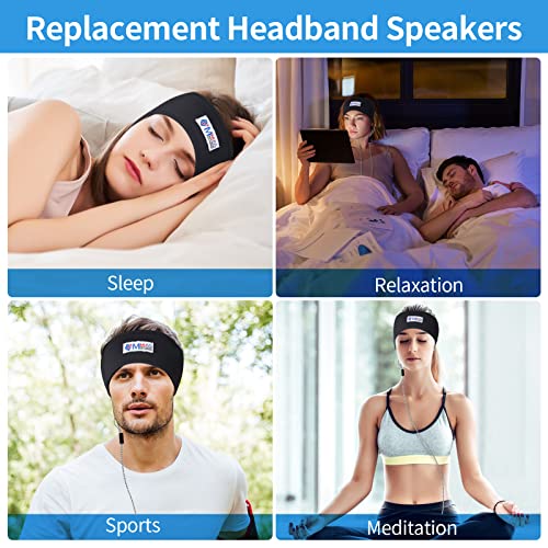 MMUSS Sleep Ultra Thin Pillow Headphones with Mic, Control Button for Sleep Headphones. Headband Headphone Replacement