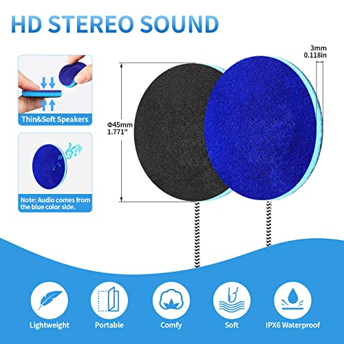 MMUSS Sleep Ultra Thin Pillow Headphones with Mic, Control Button for Sleep Headphones. Headband Headphone Replacement