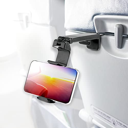 unitron world Airplane Cell Phone Stand Flight Mount Foldable Portable Phone Holder Desk Bed Compatible with iPhone 14 Pro Max Airplane Travel Essentials Gadgets Accessories Flying Office Women Men