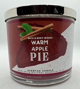 bath and body works 3 wick scented candle warm apple pie 14.5 ounce