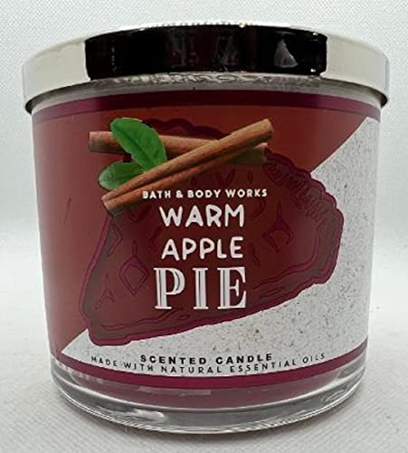 Bath and Body Works 3 Wick Scented Candle Warm Apple Pie 14.5 Ounce