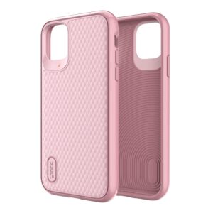 zagg gear4 battersea diamond compatible with iphone 11 case, advanced impact protection with integrated d3o technology phone cover - rose pink
