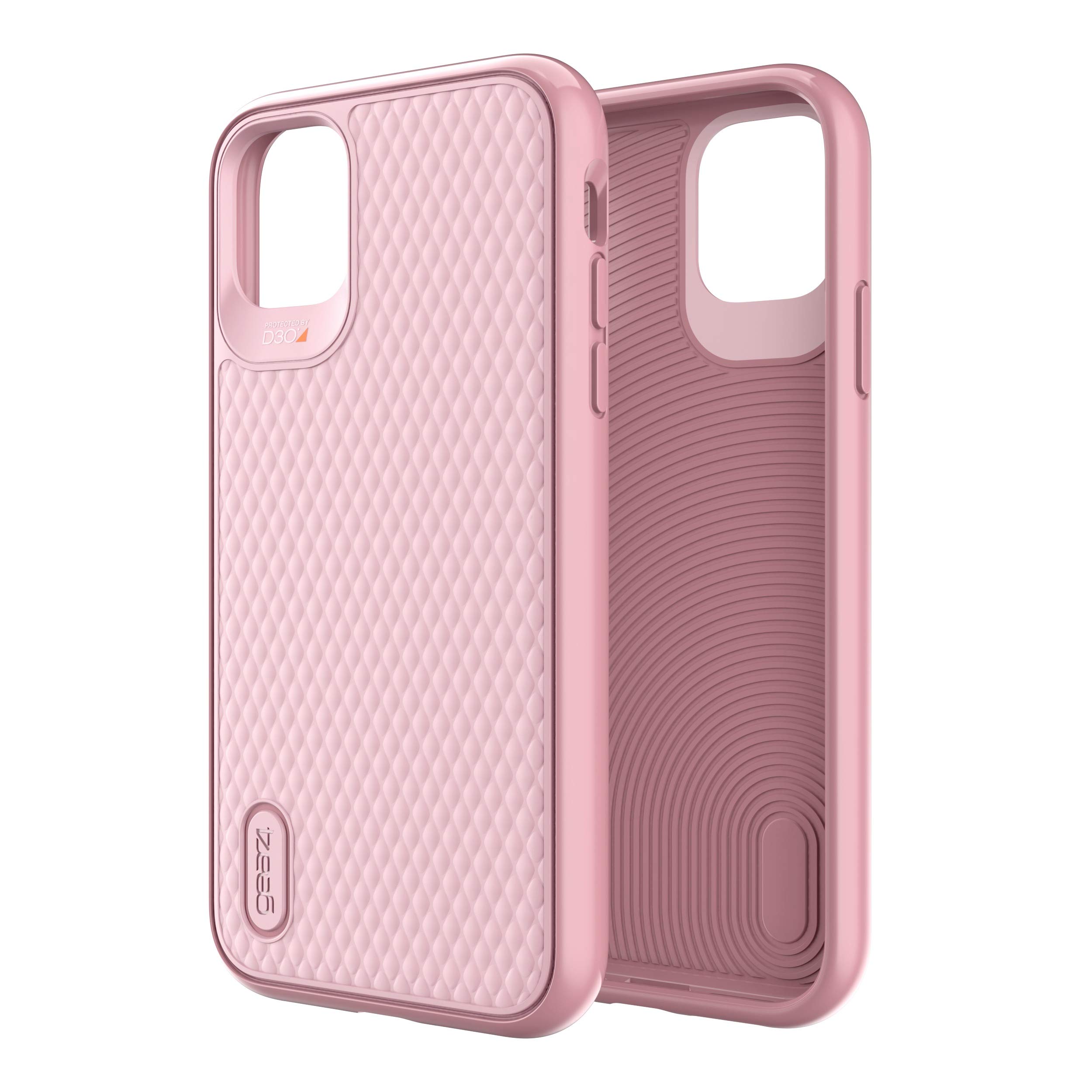 ZAGG Gear4 Battersea Diamond Compatible with iPhone 11 Case, Advanced Impact Protection with Integrated D3O Technology Phone Cover - Rose Pink