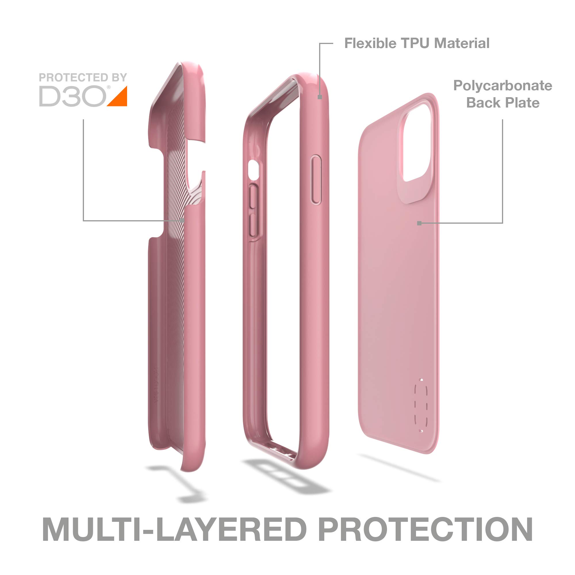 ZAGG Gear4 Battersea Diamond Compatible with iPhone 11 Case, Advanced Impact Protection with Integrated D3O Technology Phone Cover - Rose Pink