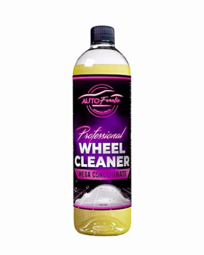 AUTO FANATIC Professional Foaming Wheel Cleaner - Wheel & Rim Cleaner for Car, Motorcycle, RV, SUV & Truck - Chemical Free Concentrated Formula Makes 4 Gallons - Use with Foam Cannon or Foam Sprayer