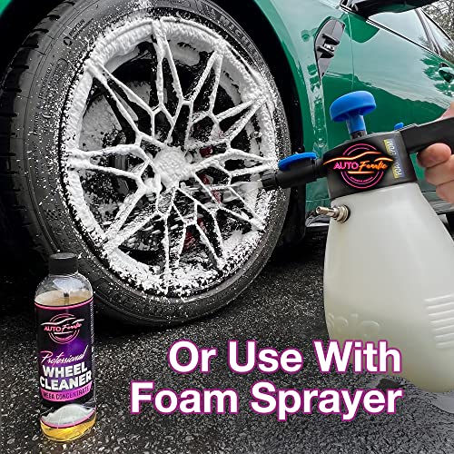 AUTO FANATIC Professional Foaming Wheel Cleaner - Wheel & Rim Cleaner for Car, Motorcycle, RV, SUV & Truck - Chemical Free Concentrated Formula Makes 4 Gallons - Use with Foam Cannon or Foam Sprayer