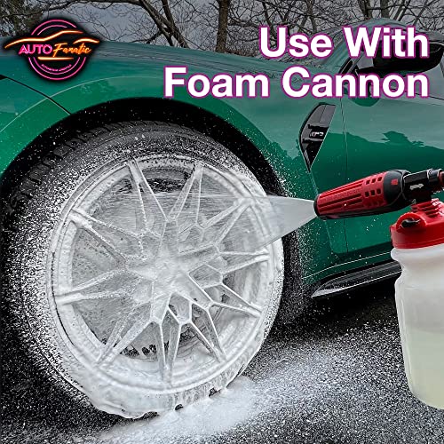 AUTO FANATIC Professional Foaming Wheel Cleaner - Wheel & Rim Cleaner for Car, Motorcycle, RV, SUV & Truck - Chemical Free Concentrated Formula Makes 4 Gallons - Use with Foam Cannon or Foam Sprayer