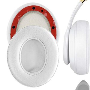 geekria elite sheepskin replacement ear pads for beats studio 3 (a1914), studio 3.0 wireless headphones ear cushions, headset earpads, ear cups cover repair parts (white)