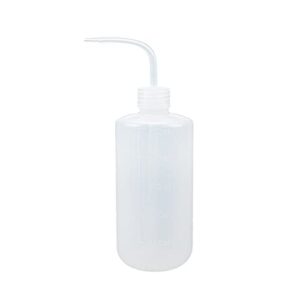antrader plastic watering bottle, succulent squeeze watering can gardening tools with bend mouth and scale mark, 500ml