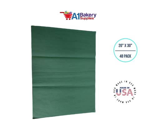 A1 Bakery Supplies Forest Green Gift Wrap Tissue Paper 20 Inch X 30 Inch - 48 Sheets Premium tissue paper