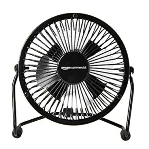 AmazonCommercial 4-Inch Table Fan with Power Adapter and USB Cable