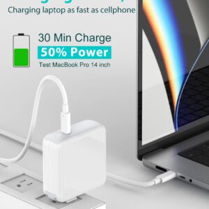 Charger for MacBook Pro 10FT, 96W USB C Charger Power Adapter for MacBook Pro 16, 15, 14, 13 inch 2023, 2022 2021, 2020, 2019, M1 M2 MacBook Air, LED, 5A USB-C Cable Charging as Fast as MagSafe 3