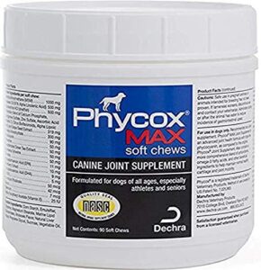 dechra phycox max soft chews, joint supplement for dogs (90ct)