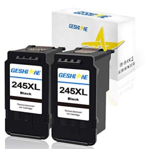 geshine 245 xl ink cartridge replacement for canon pg-245xl high yield used for mx492 ts3120 mg2522 mx490 mg2920 mg2922 mg2520 mg3020 ts302 printer (2 black)
