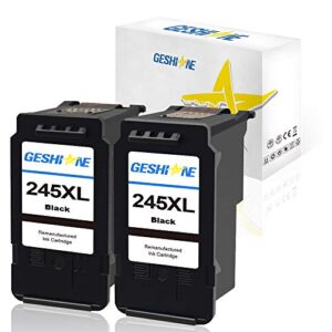 GESHINE 245 XL Ink Cartridge Replacement for Canon PG-245XL High Yield Used for MX492 TS3120 MG2522 MX490 MG2920 MG2922 MG2520 MG3020 TS302 Printer (2 Black)