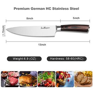 LauKingdom Chef's Knife 8 Inch High Carbon German Stainless Steel with Ergonomic Handle, Super Sharp, Cooking Knife with Gift Box