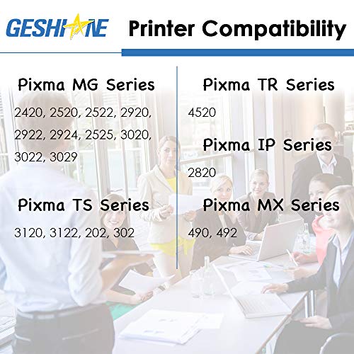 GESHINE 245 XL Remanufactured Ink Cartridge Replacement for Canon PG-245XL CL-246XL High Yield Used for Pixma MX492 TR4520 TS3120 MG2420 MG2522 MX490 MG2920 MG2922 Printer(1 Black, 1 Tri-Color)