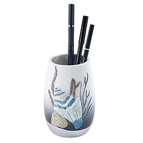 Avanti Linens - Tumbler, Countertop Organizer, Sealife Inspired Bathroom Decor (Blue Lagoon Collection)