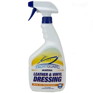 yachtguard marine leather & vinyl dressing - boat vinyl cleaner and protectant for leather and vinyl surfaces on boat seats, jet skis or for interior car detailing (32 oz spray bottle)