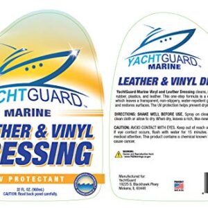 YachtGUARD Marine Leather & Vinyl Dressing - Boat Vinyl Cleaner And Protectant for Leather and Vinyl Surfaces on Boat Seats, Jet Skis or for Interior Car Detailing (32 Oz Spray Bottle)