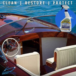 YachtGUARD Marine Leather & Vinyl Dressing - Boat Vinyl Cleaner And Protectant for Leather and Vinyl Surfaces on Boat Seats, Jet Skis or for Interior Car Detailing (32 Oz Spray Bottle)