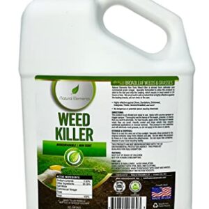 Natural Elements Weed Killer | Pet Safe, Safe Around Children | Natural Herbicide (1 Gallon)