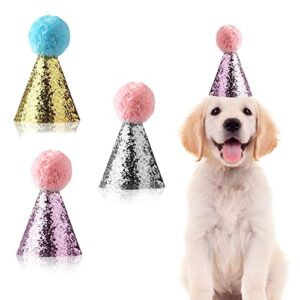 3pcs dog birthday hat for pets party decoration supplies， cat kitten headband hats charms grooming accessories