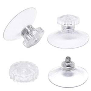 N-KO 30 Pack Suction Cup Hooks 45 mm Suction Cup Screw Hook Plastic Sucker Pads Screw Hooks for Bathroom Wall Door Glass Window