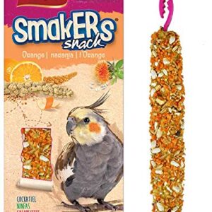 A&E Cage Co. SmaKers Treat Sticks for Cockatiel in Orange Flavor