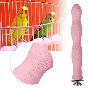 Bird Perch, Parrot Claw and Beak Frosted Grinding Bar Standing Stick Cage Toy for Parakeet African Grey Amazon Cockatoo Budgies Cockatiel(L)