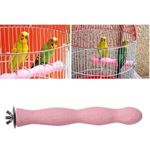 Bird Perch, Parrot Claw and Beak Frosted Grinding Bar Standing Stick Cage Toy for Parakeet African Grey Amazon Cockatoo Budgies Cockatiel(L)