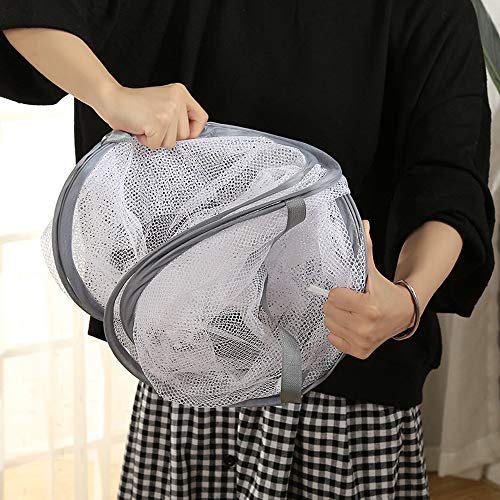 Qtopun Foldable Hanging Mesh Dryer, Sweater Drying Rack Single-Layer Flat Clothes Drying Net Laundry Hanging Mesh Rack for Underwear Lingerie Toy Herb