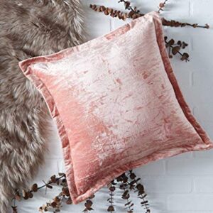 Signature Design by Ashley Marvene Crushed Velvet Throw Pillow, 20 x 20 Inches, Pink