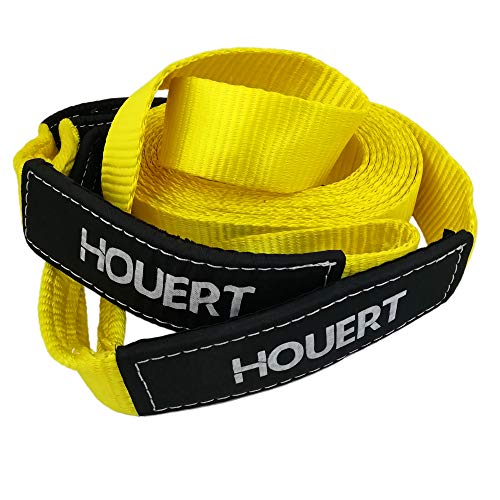 Houert Heavy Duty Tow Strap, 3inch x30ft Recovery Strap, 30,000 LBS Tow Strap, Vehicle Tow Straps with Protected Loop Ends, Emergency Car Automobile Off-Road Truck Accessories Towing Rope