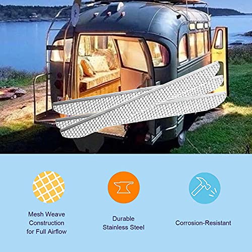 RV Flying Insect Bug Screen for Camper Vents Protects RV Furnaces from Insects Stainless Steel Mesh with Installation Tool 20" x 1-1/2" & 2.8''x1.3'' & 8.5" x 6" x 1.3" RV Water Heater Screens